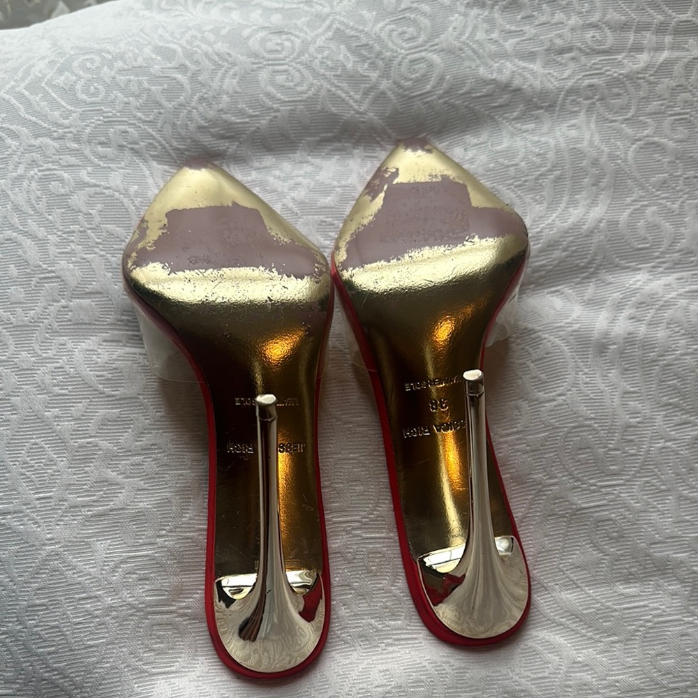 Jessica Red and Gold Heels - Picture 5 of 11